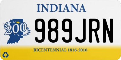 IN license plate 989JRN