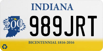 IN license plate 989JRT