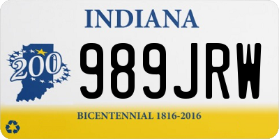 IN license plate 989JRW