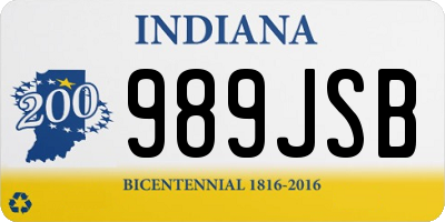 IN license plate 989JSB