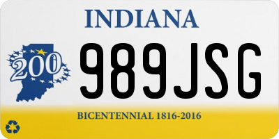 IN license plate 989JSG