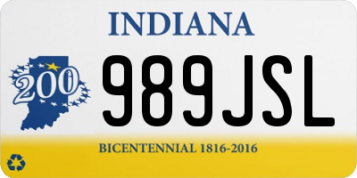 IN license plate 989JSL