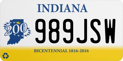 IN license plate 989JSW