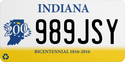 IN license plate 989JSY