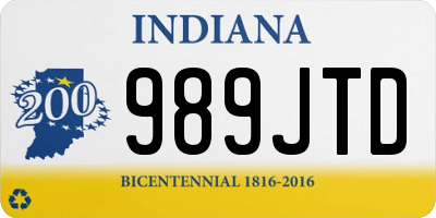 IN license plate 989JTD