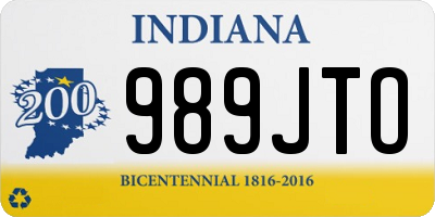 IN license plate 989JTO