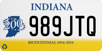 IN license plate 989JTQ