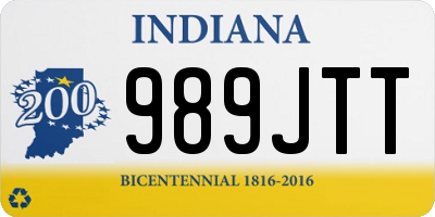 IN license plate 989JTT