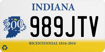 IN license plate 989JTV