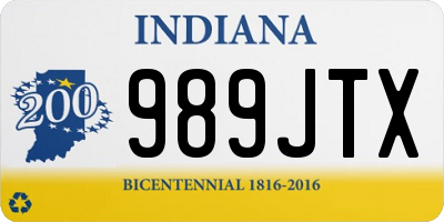 IN license plate 989JTX