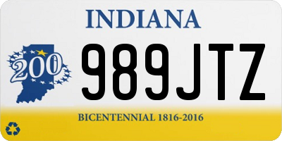 IN license plate 989JTZ