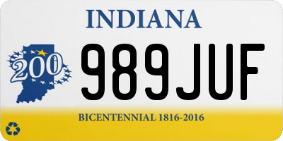 IN license plate 989JUF