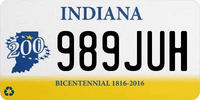 IN license plate 989JUH