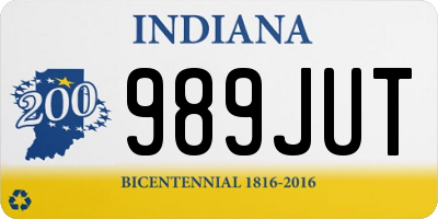 IN license plate 989JUT