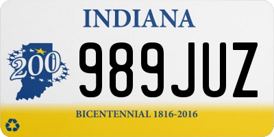 IN license plate 989JUZ