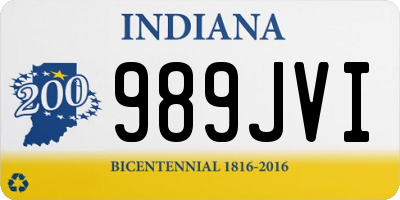 IN license plate 989JVI