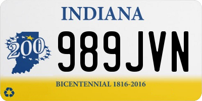 IN license plate 989JVN