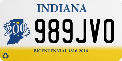 IN license plate 989JVO