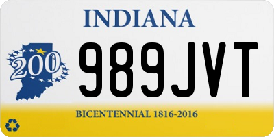IN license plate 989JVT
