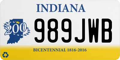 IN license plate 989JWB