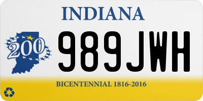 IN license plate 989JWH