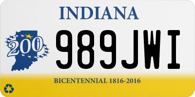 IN license plate 989JWI