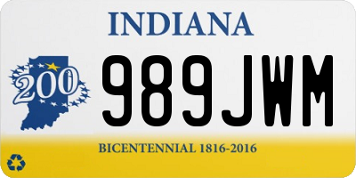 IN license plate 989JWM