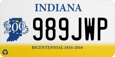 IN license plate 989JWP