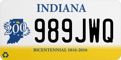 IN license plate 989JWQ