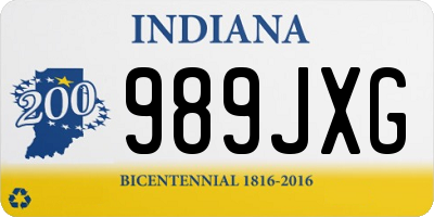 IN license plate 989JXG
