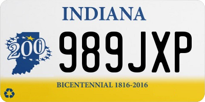 IN license plate 989JXP