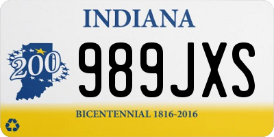 IN license plate 989JXS