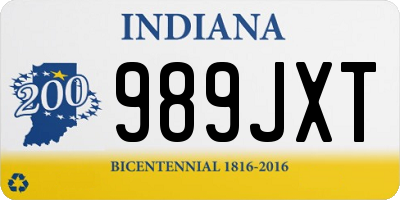 IN license plate 989JXT