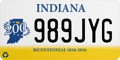 IN license plate 989JYG