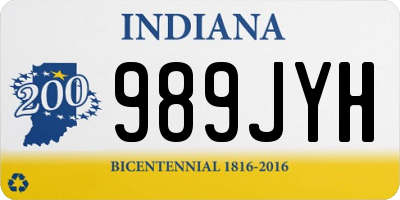 IN license plate 989JYH