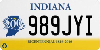 IN license plate 989JYI