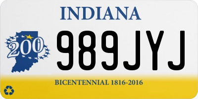 IN license plate 989JYJ