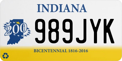 IN license plate 989JYK