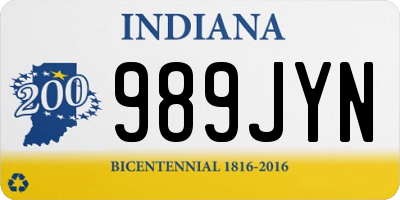 IN license plate 989JYN