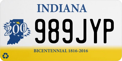 IN license plate 989JYP