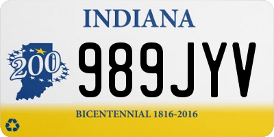 IN license plate 989JYV