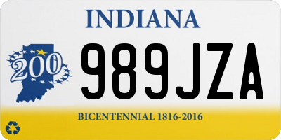 IN license plate 989JZA