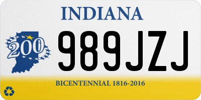 IN license plate 989JZJ