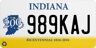 IN license plate 989KAJ