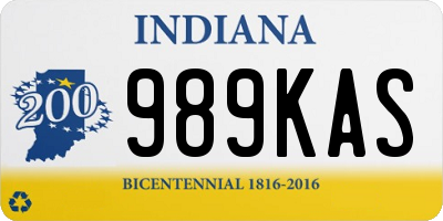 IN license plate 989KAS