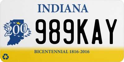 IN license plate 989KAY