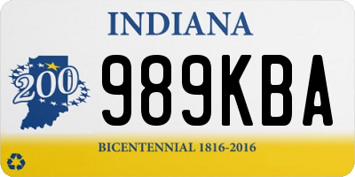 IN license plate 989KBA