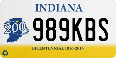 IN license plate 989KBS