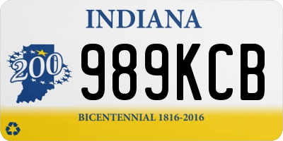 IN license plate 989KCB