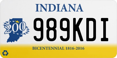 IN license plate 989KDI